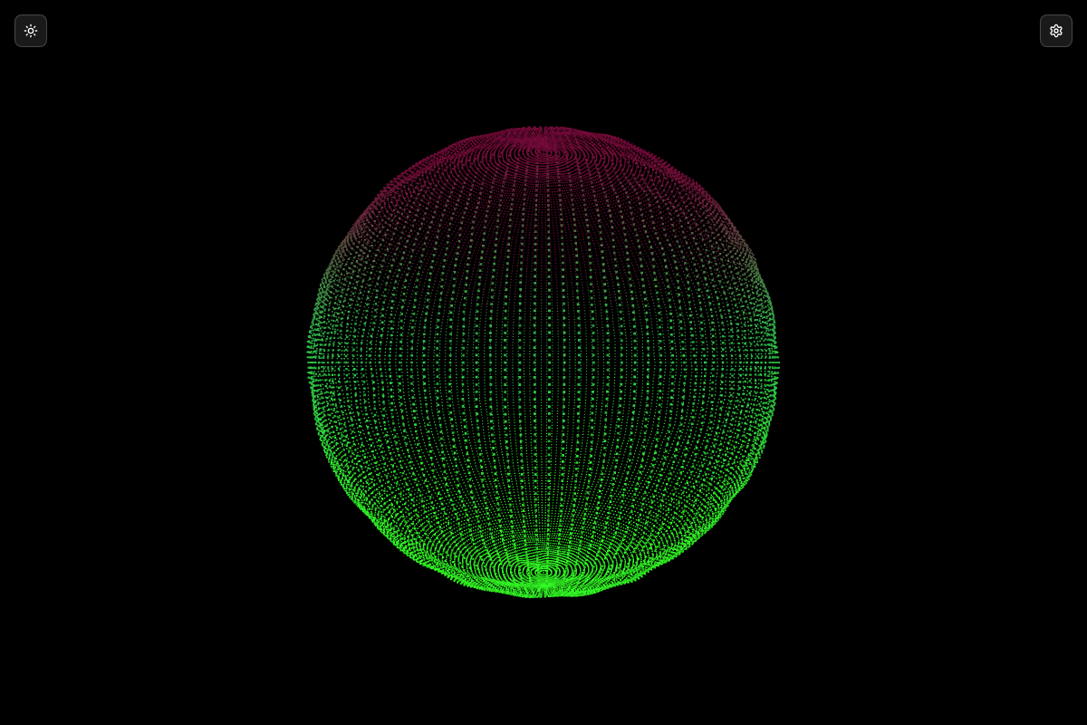 Screenshot of Sparkling Particle System